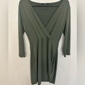 Long sleeve super soft rusched side dress
